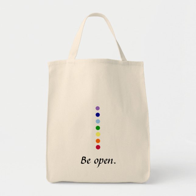 Be Open - Chakra Eco-Friendly Shopping Bag (Front)