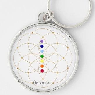 Be Open Chakra & Seeds of Life Keychain