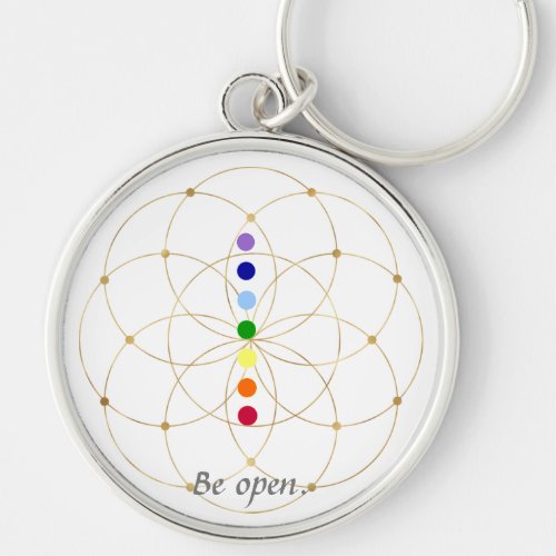 Be Open Chakra  Seeds of Life  Keychain