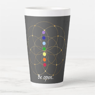 Be Open Chakra & Seeds of Life Latte Mug