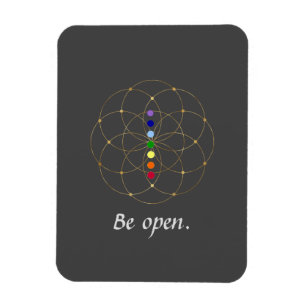 Be Open Chakra & Seeds of Life Magnet