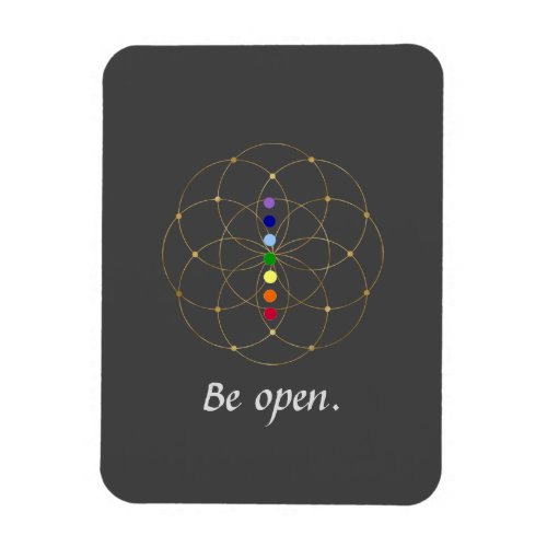 Be Open Chakra  Seeds of Life Magnet