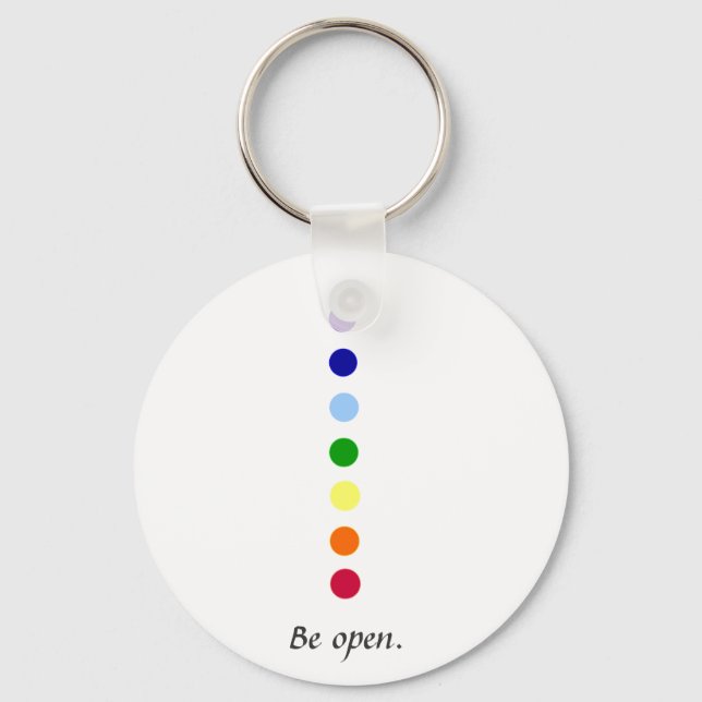 Be Open - Simple Chakra Design Keychain (Front)