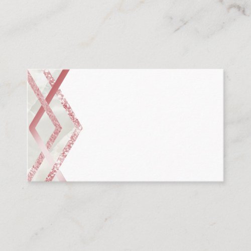 Be Organized ROSEGOLD Glitter Gray Marble Business Card