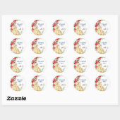 Be Our Guest Belle Birthday Classic Round Sticker | Zazzle