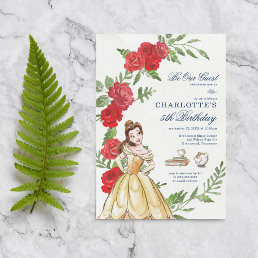 Be Our Guest Belle Birthday Invitation