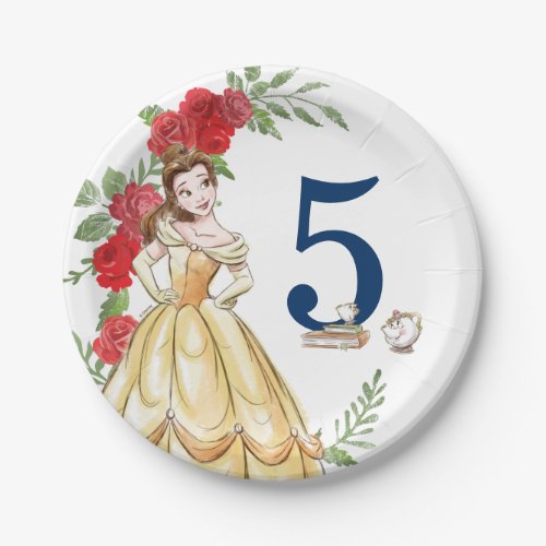 Be Our Guest Belle Birthday Paper Plate