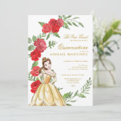 Be Our Guest | Belle Quinceañera Invitation (Standing Front)