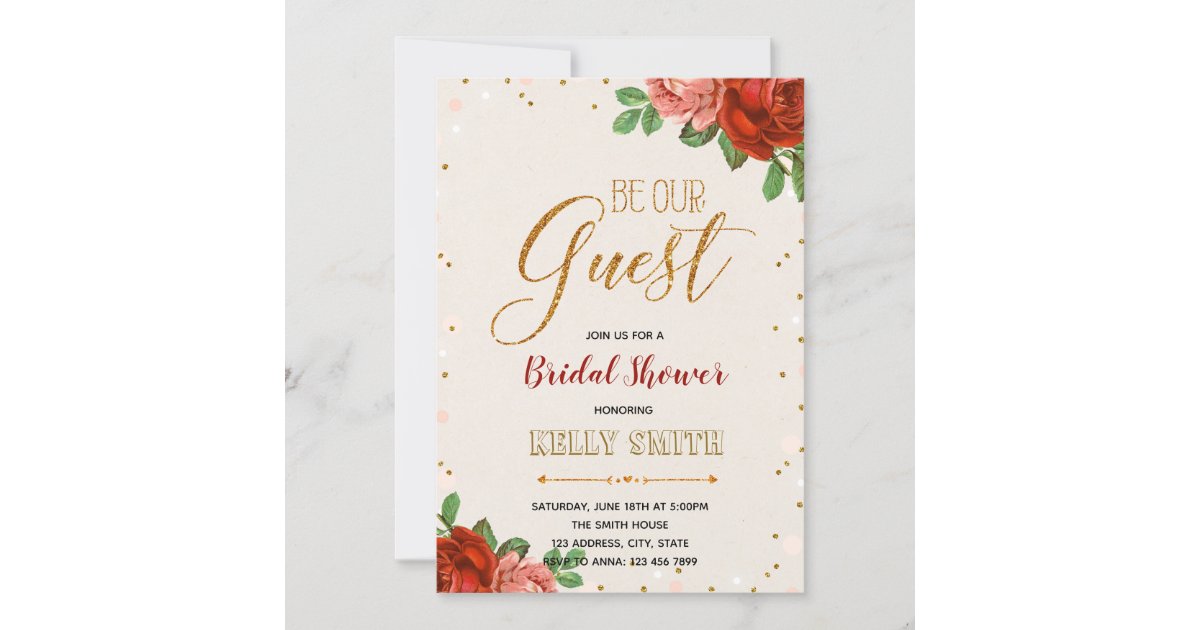 Be our guest bridal shower invitation | Zazzle