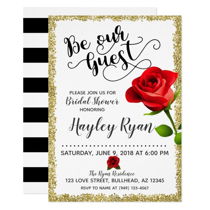 Be Our Guest Bridal Shower Invitation Zazzle Com