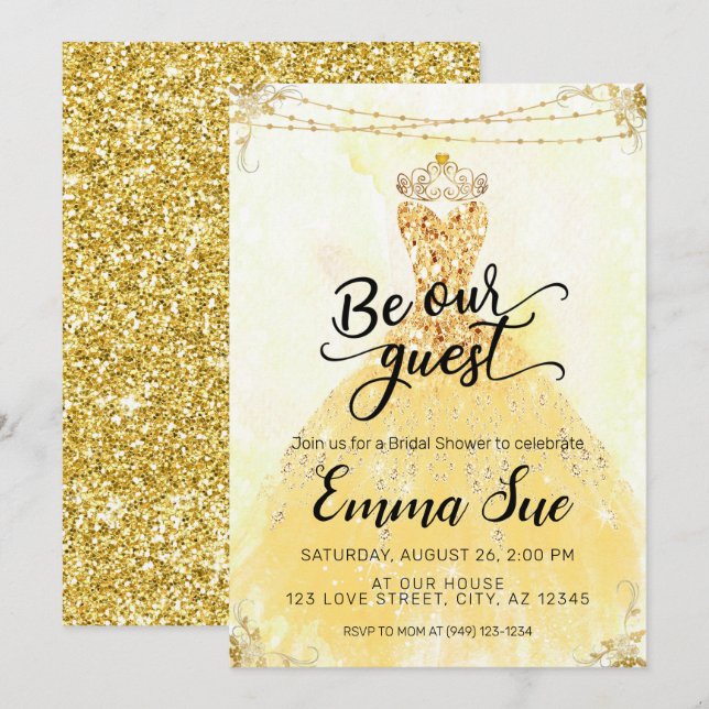 Be our Guest Bridal Shower Invitation (Front/Back)