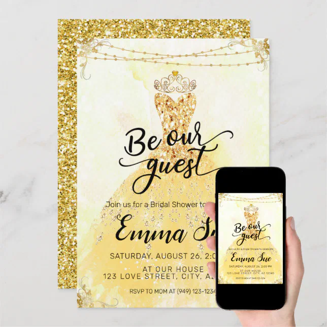 Be our Guest Bridal Shower Invitation Zazzle