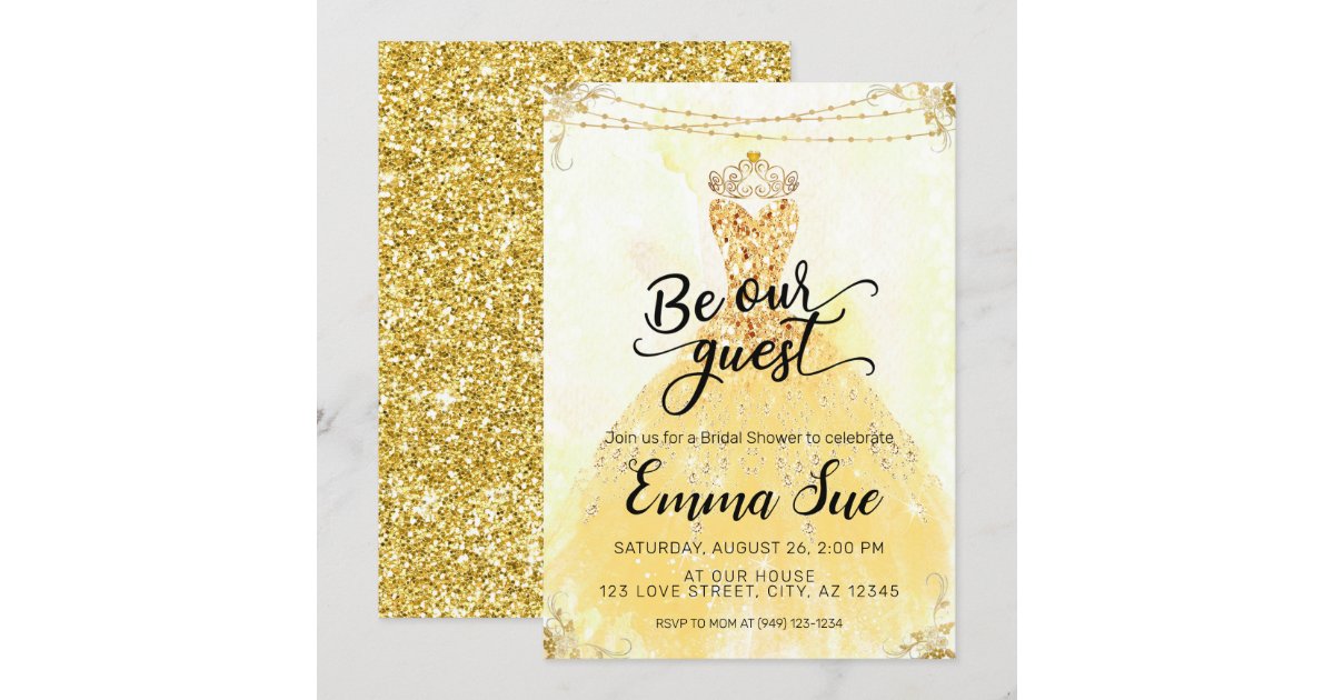 Be our Guest Bridal Shower Invitation Zazzle