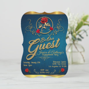 Be our guest engagement party Invitation 