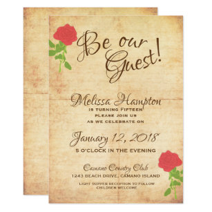 Be Our Guest Invitations 7