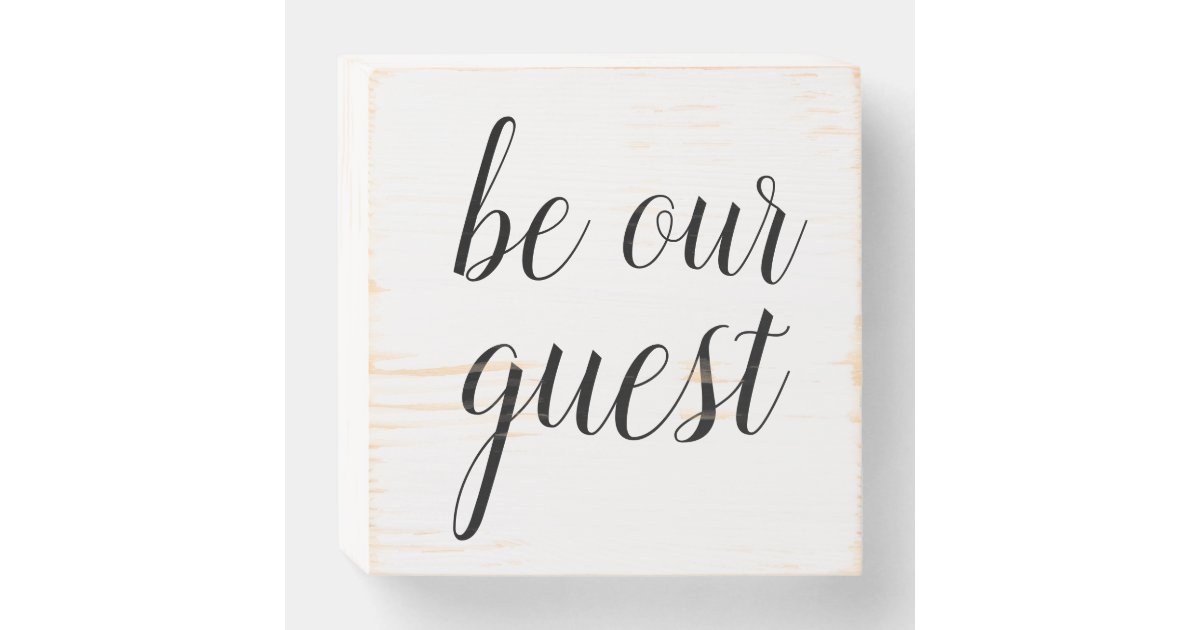 Be Our Guest Farmhouse Guest Room Wooden Box Sign Zazzle Com