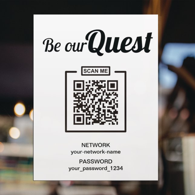 Be our Guest l Scan to Connect QR Code WIFI Poster (Creator Uploaded)