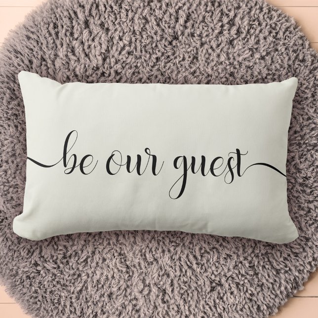 Be Our guest Modern Stylish Home Lumbar Pillow (Creator Uploaded)