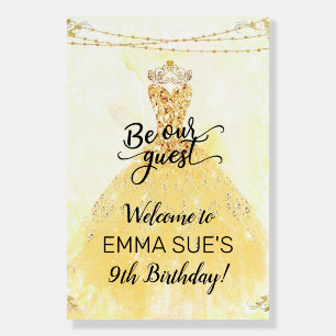Be our Guest Princess Birthday Welcome Sign
