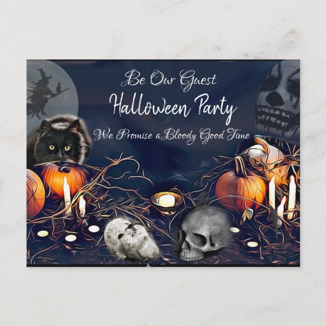 Be Our Guest, Spooky Halloween Party Invites (Front)