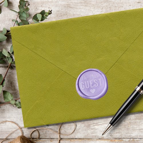 Be Our Guest Wedding Party Invitation Wax Seal Sticker