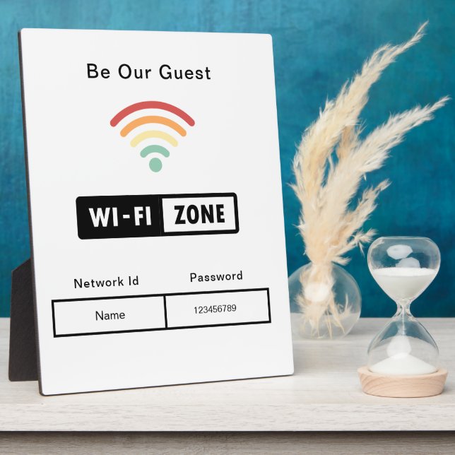 Be Our Guest Wedding WIFI Information Password  Plaque (Side)