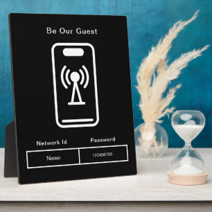 Be Our Guest Wedding WIFI Information Password  Plaque