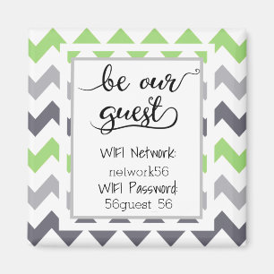 Be Our Guest Wifi Information Password Magnet