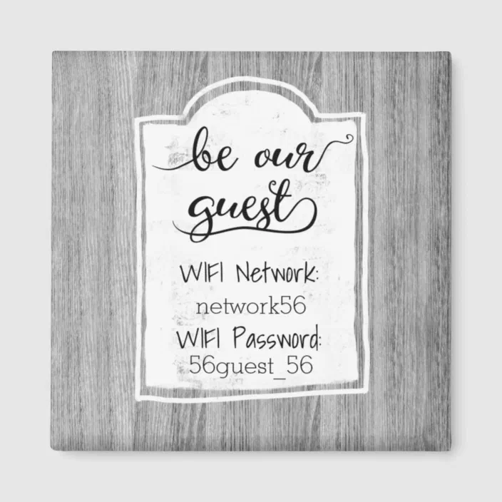 Be Our Guest Wifi Information Password Magnet Zazzle Com