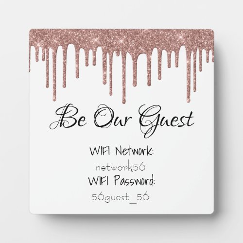 Be Our Guest WIFI information Password Wedding Plaque