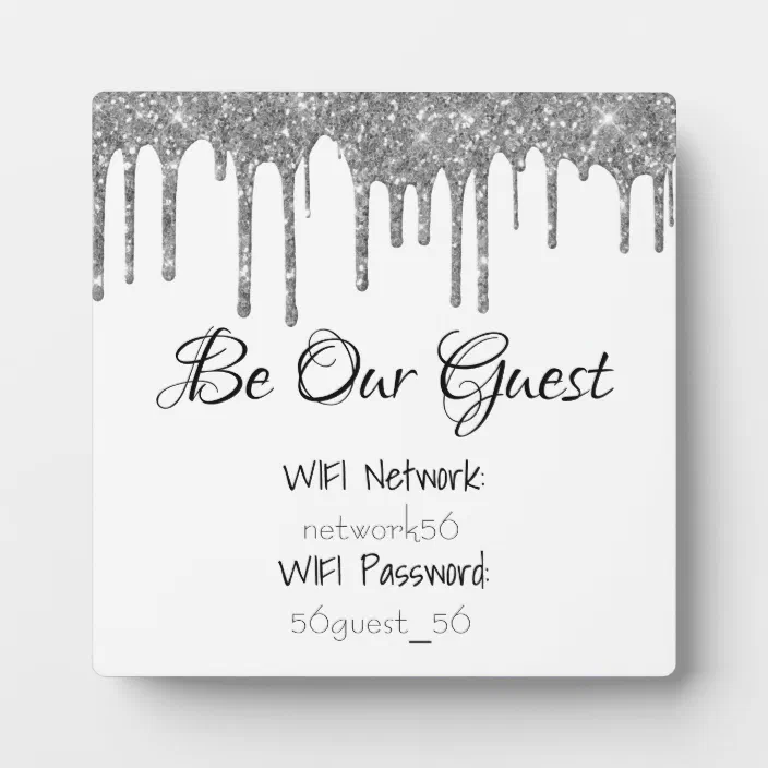 Be Our Guest Wifi Information Password Wedding Plaque Zazzle Com