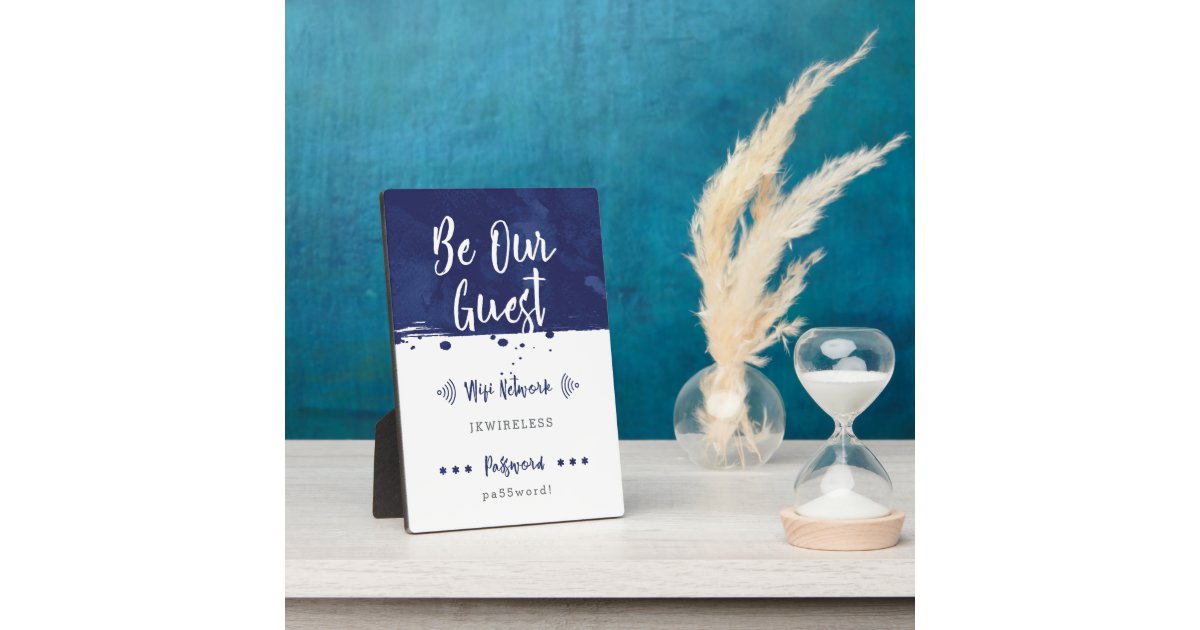 Be Our Guest Wifi Network Plaque Zazzle Com Be Our Guest Wifi Network Plaque Zazzle Com