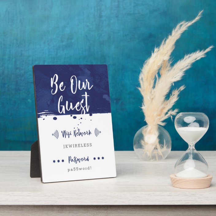 Be Our Guest Wifi Network Plaque Zazzle Com