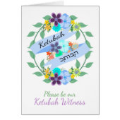 Be our Ketubah Witness with flowers and leaves (Front)