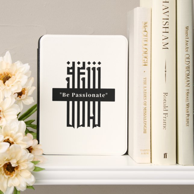 Be Passionate Typography Kindle Cover (In Use (Bookshelf))
