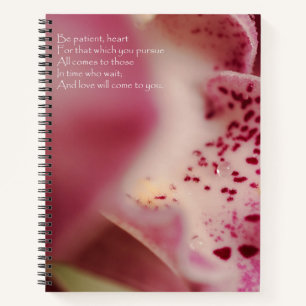 Be Patient Heart - Orchid Notebook