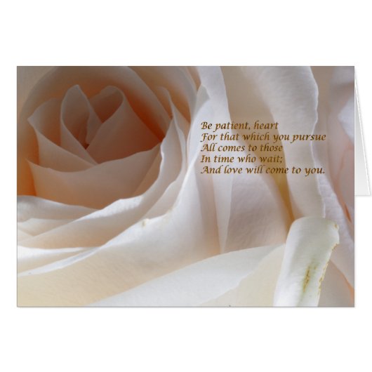 Be Patient Heart - Rose Cards (Front Horizontal)