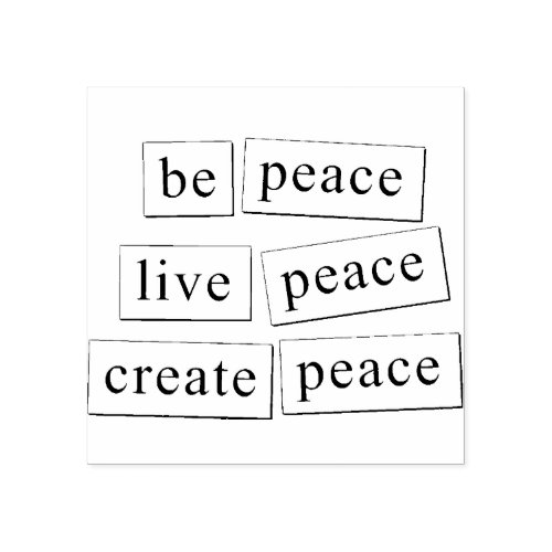be peace rubber stamp