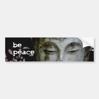 "Be Peace" Serene Buddha (Black/White) Bumper Sticker