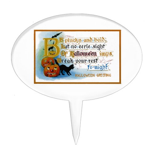 Be Plucky and Bold at Halloween Cake Topper