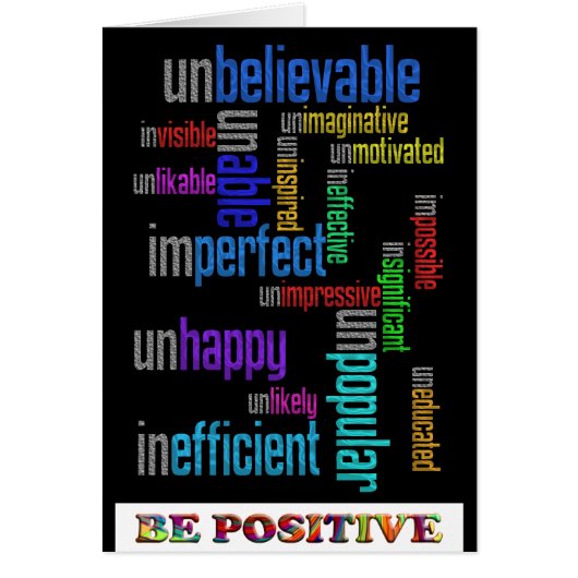 Be Positive Cards (Front)