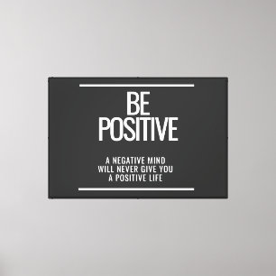 Be Positive Framed Canvas Print