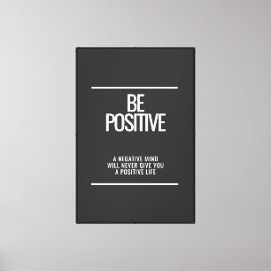 Be Positive Framed Canvas Print