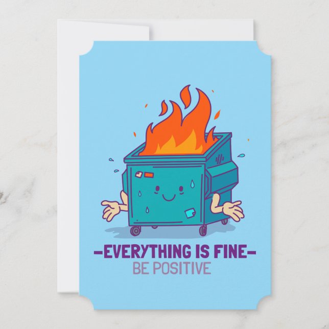 Be positive inspirational card (Front)
