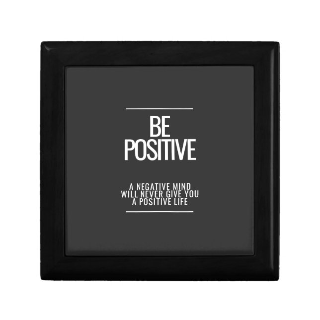 Be Positive Keepsake Box  (Front)