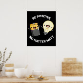 Be Positive No Matter Watt Science Pun Darl BG Poster | Zazzle