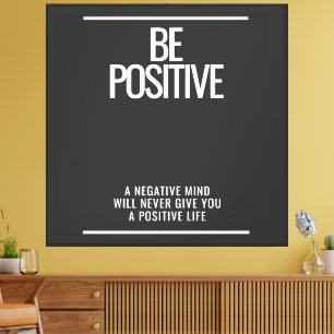 Be Positive Oversized Canvas Print