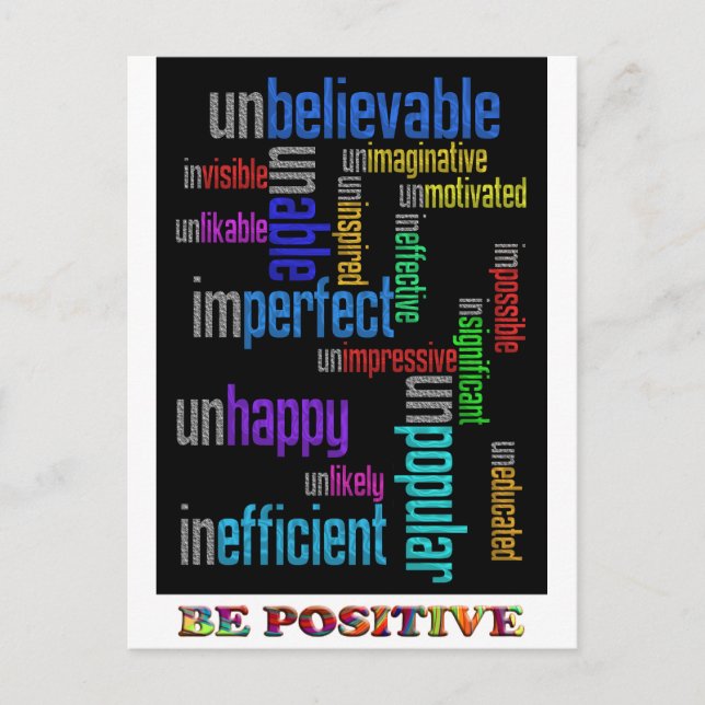 Be Positive Postcard (Front)