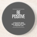 Be Positive Stone Coaster