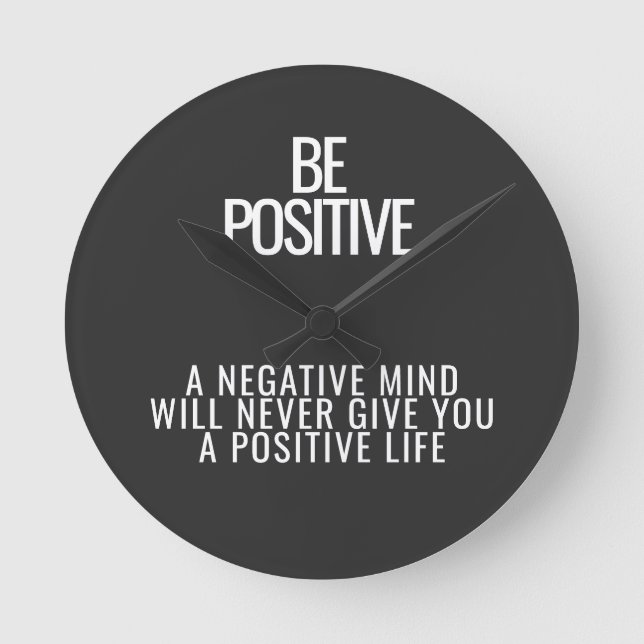 Be Positive Wall Clock (Front)